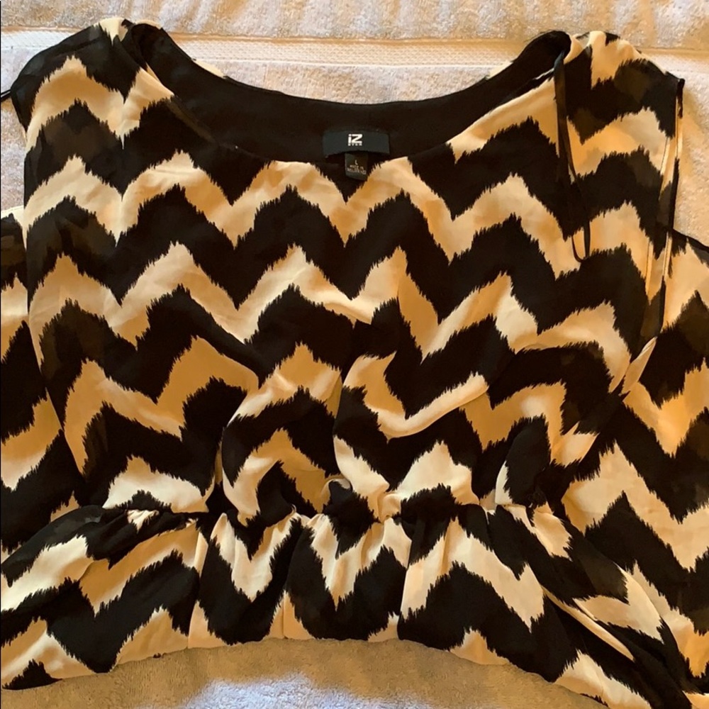 Black & white chevron dress by Iz Byer